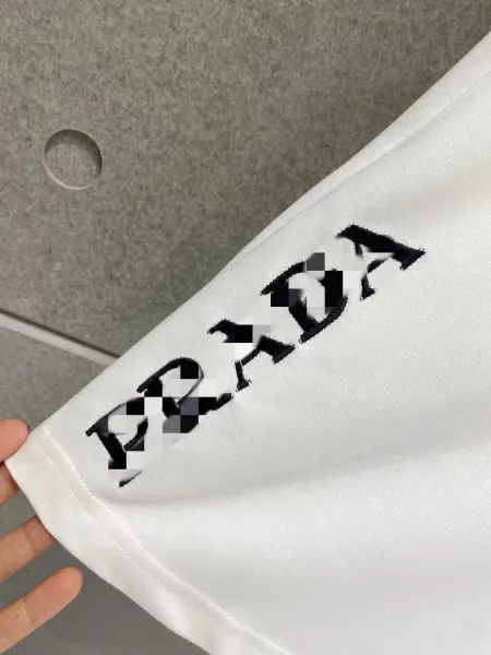 Prada Logo-Panel T-Shirt and Shorts Set Black - 8