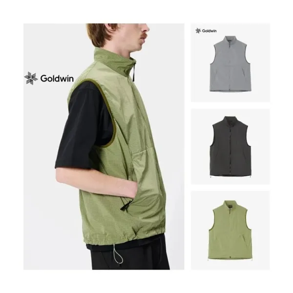Design Goldwin Grid Tech Vest Olive Green Vest Outerwear.vest - 5