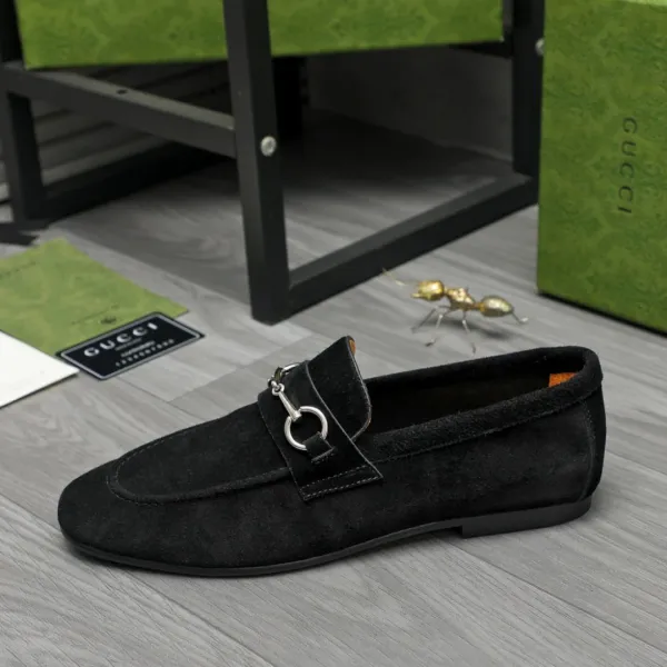 Gucci Horsebit Loafer Black Suede Loafers - 4