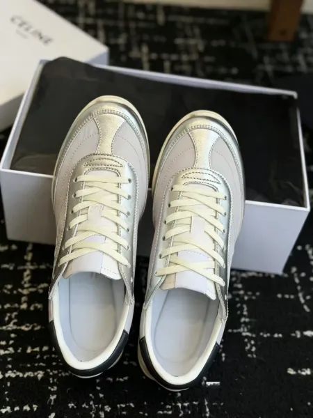 Celine Triomphe Sneakers Yellow and Black Suede Sneakers - 17
