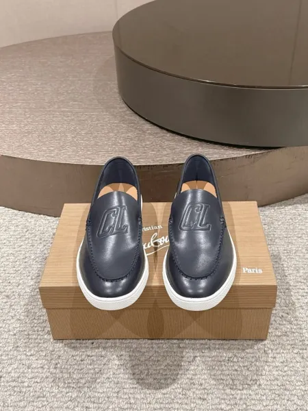 Dior CD Logo Suede Loafers Navy Blue - 10