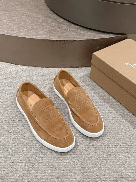 Dior CD Logo Suede Loafers Navy Blue - 6