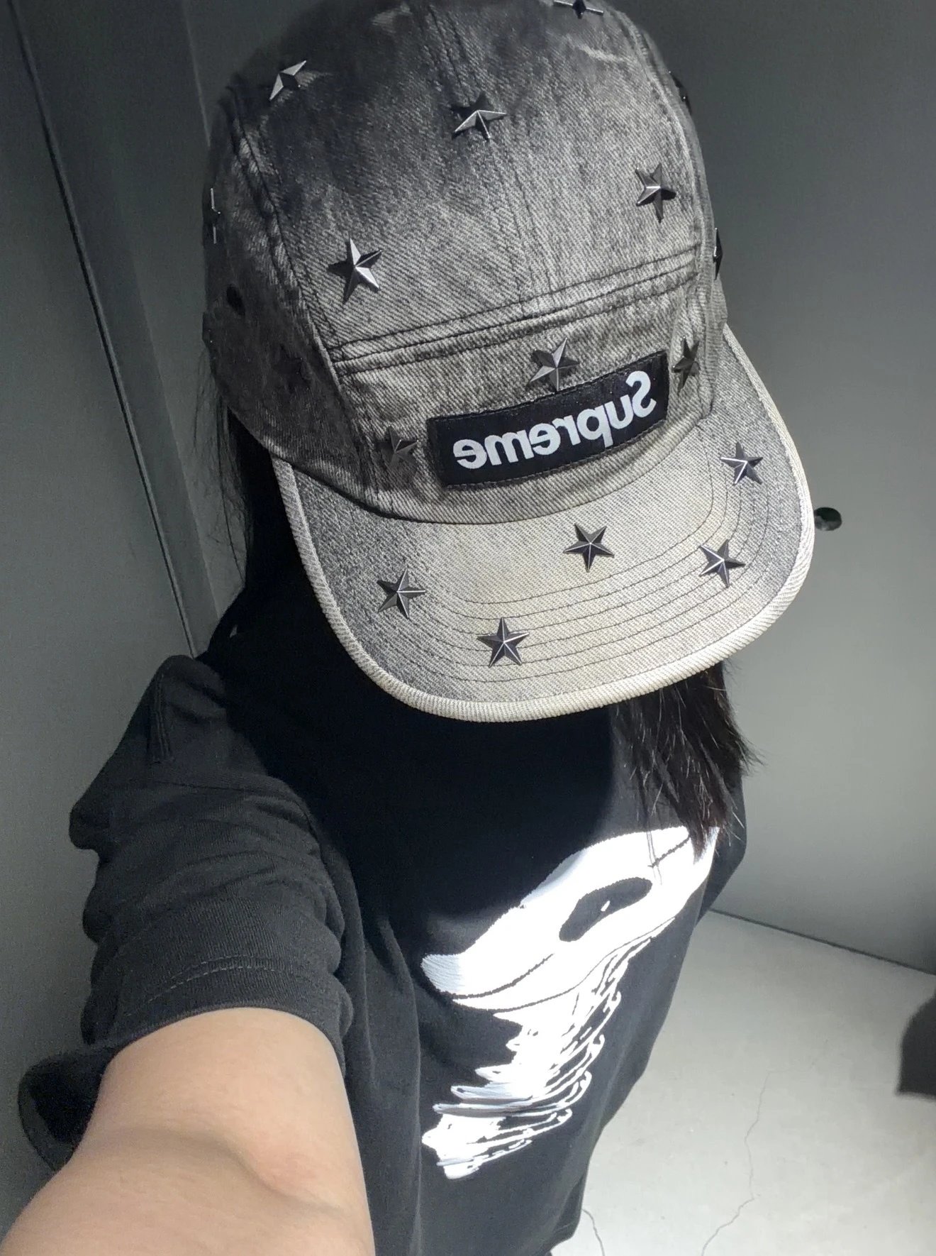 Supreme Denim Star-Studded Five-Panel Cap Light Blue Hats - 5