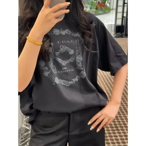 Coach Graphic Print T-Shirt Black - 14