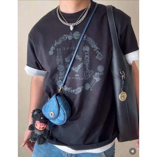 Coach Graphic Print T-Shirt Black - 4