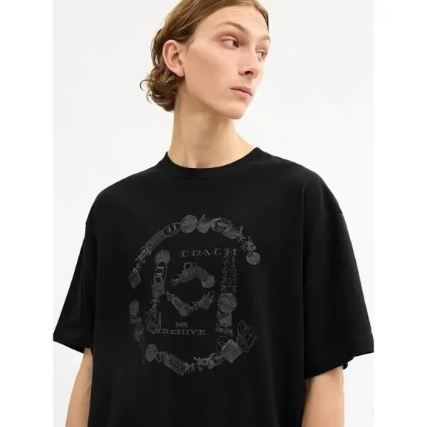Coach Graphic Print T-Shirt Black - 6