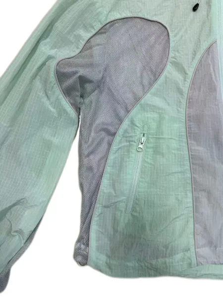 Design Windbreaker Jacket Purple and Gray Color-Block Hooded Outerwear - 10