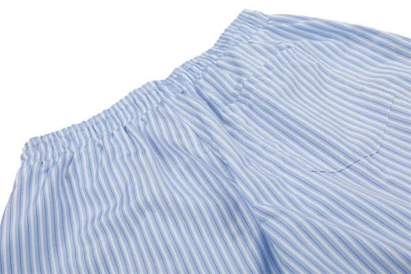 Design Wide-Leg Striped Pants with Embroidered Motifs Blue - 15