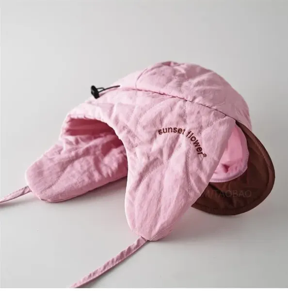 Design Quilted Fish Embroidery Bucket Hat Black Purple - 16