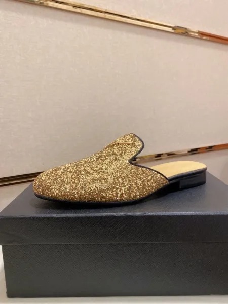 Design Giuseppe Zanotti Glitter Gold Mule Slipper Slippers - 12
