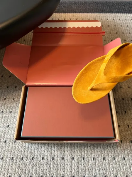 Jacquemus Les Tongs Jaune Suede Flip-Flops Slippers - 29