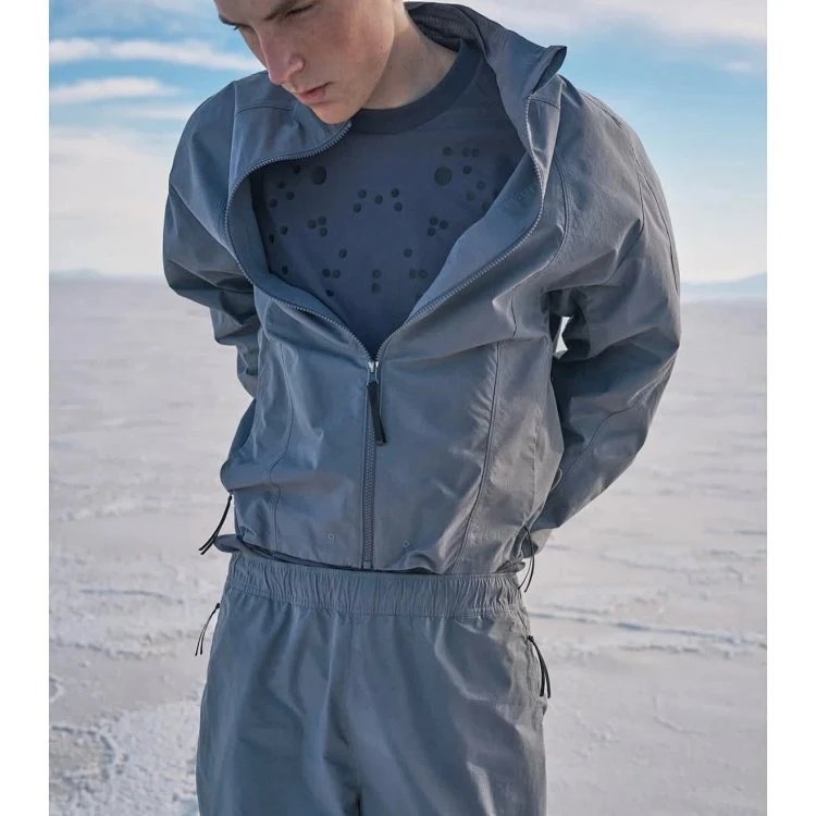 Goldwin 0# Gray Lightweight Windbreaker Jacket