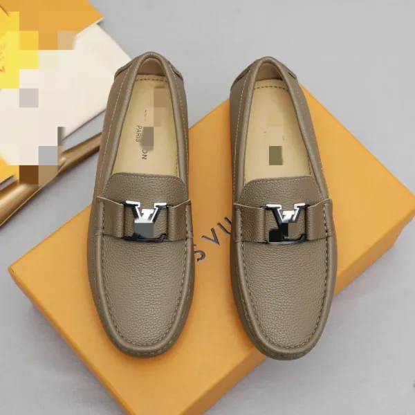 Design Loafers Black Pebbled Leather Penny Loafers - 10