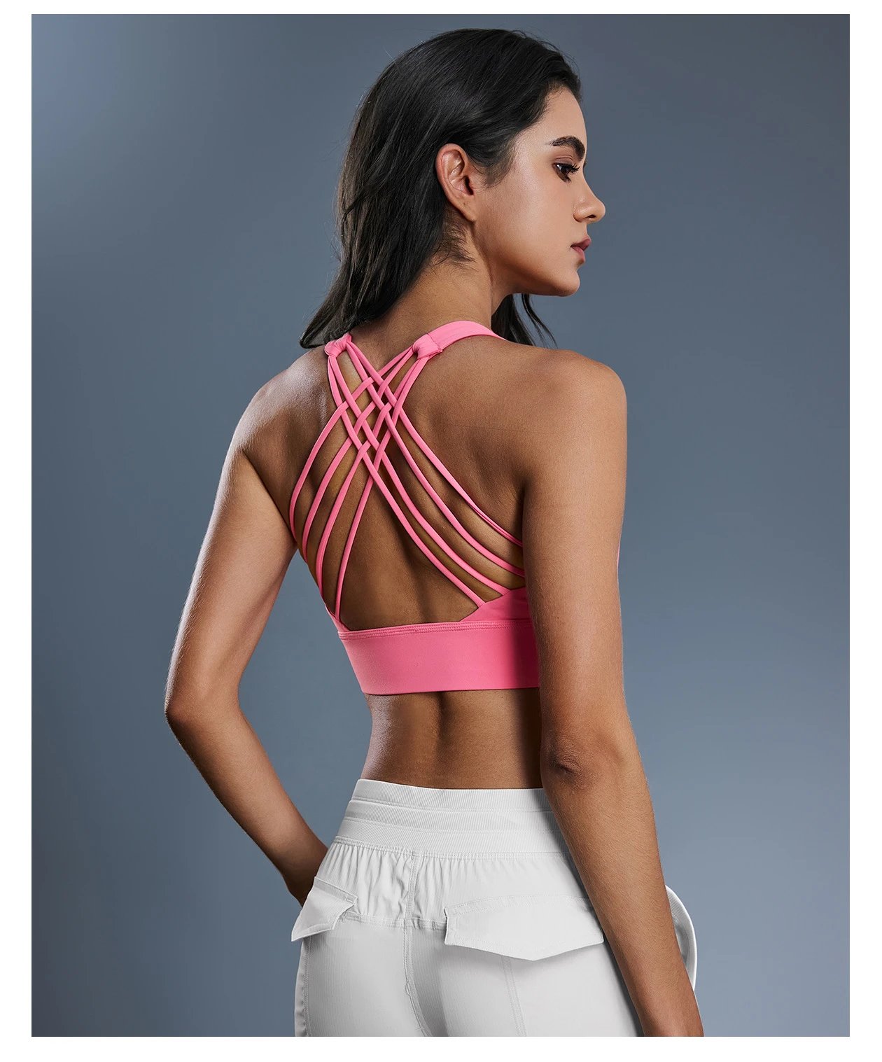 Design Crisscross Back Sports Bra Emerald Green Activewear - 14
