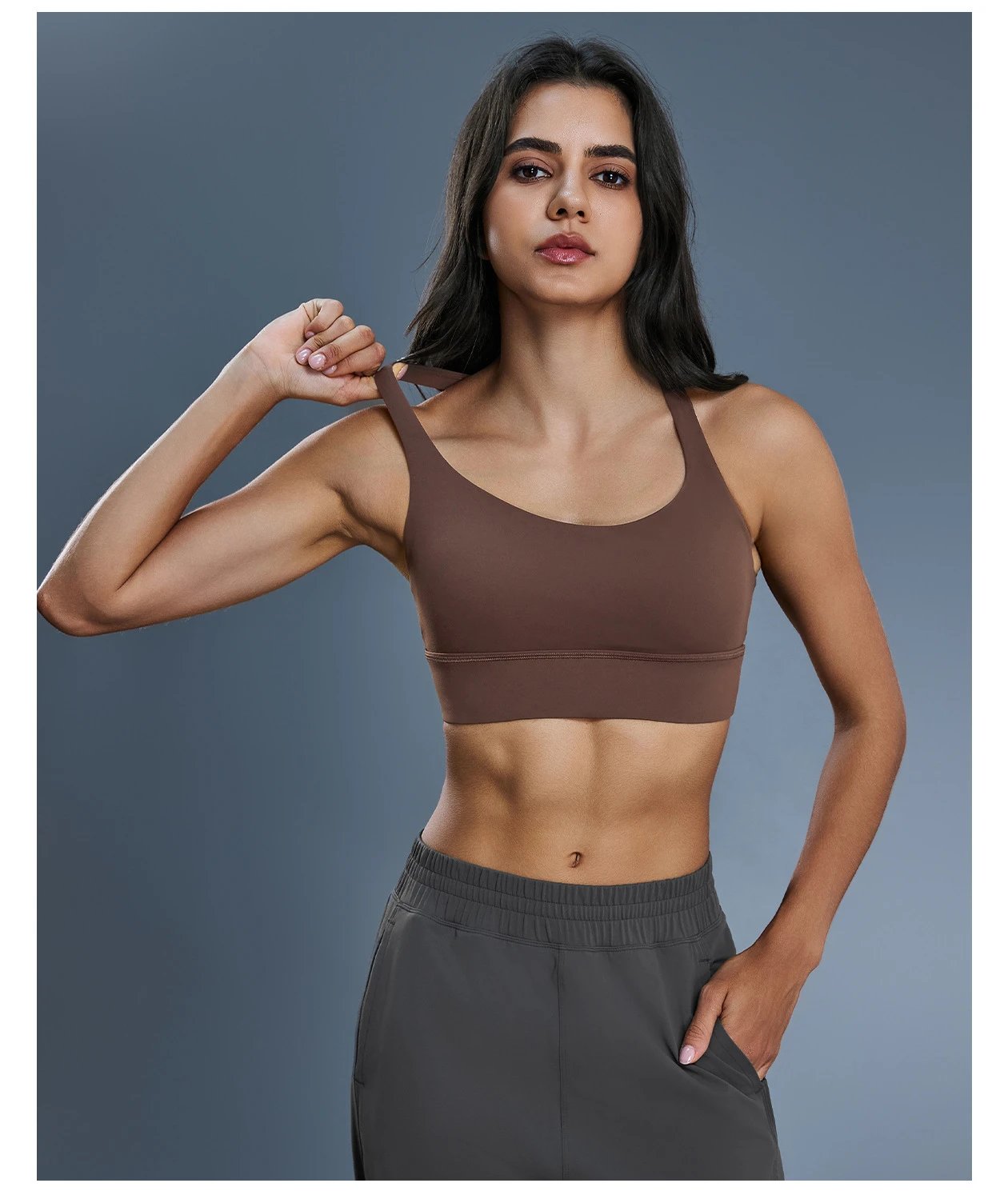Design Crisscross Back Sports Bra Emerald Green Activewear - 17
