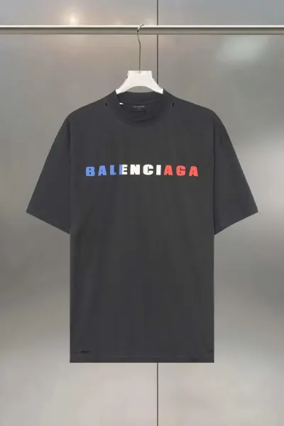 Balenciaga Logo Print Black T-Shirt - 1