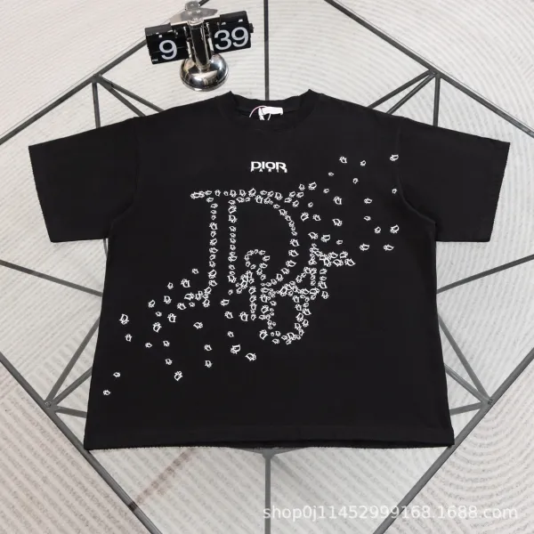 Dior Oblique Logo Print Black T-Shirt - 1