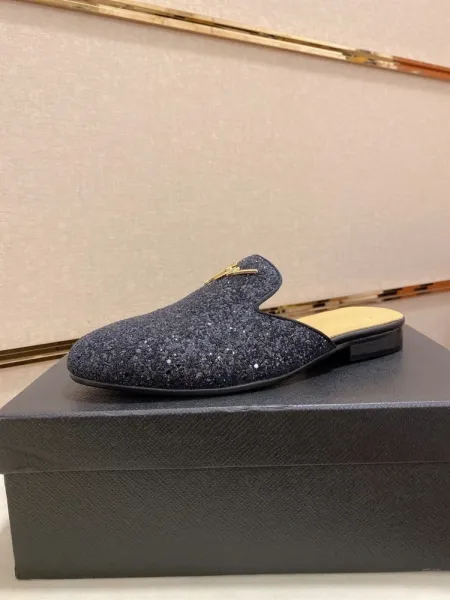 Design Giuseppe Zanotti Glitter Gold Mule Slipper Slippers - 10