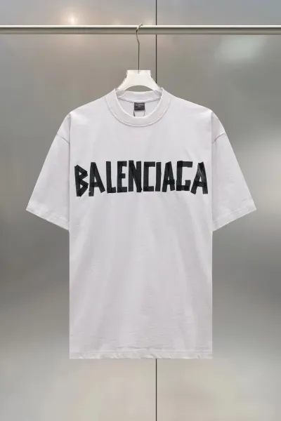 Balenciaga Logo Print White T-Shirt - 1