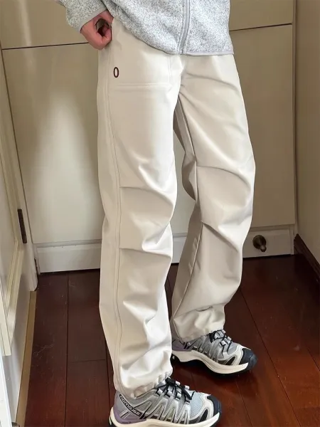 Design Utility Cargo Pants in Beige, Purple, Blue, Gray, and Black - 6