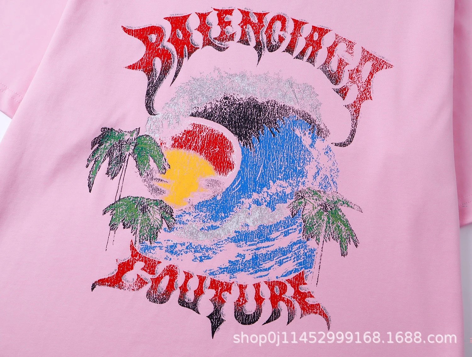 Balenciaga Culture Wave Black T-Shirt - 16