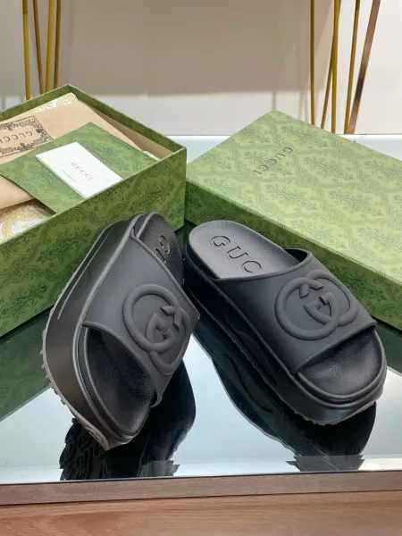 Gucci GG Marmont Slide Pink Glitter Sandals Slippers - 4