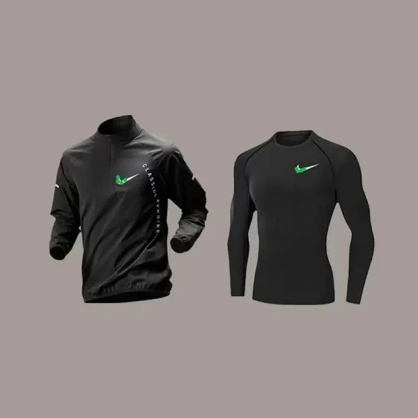 Nike Classic Running Set Black Green Activewear - 10