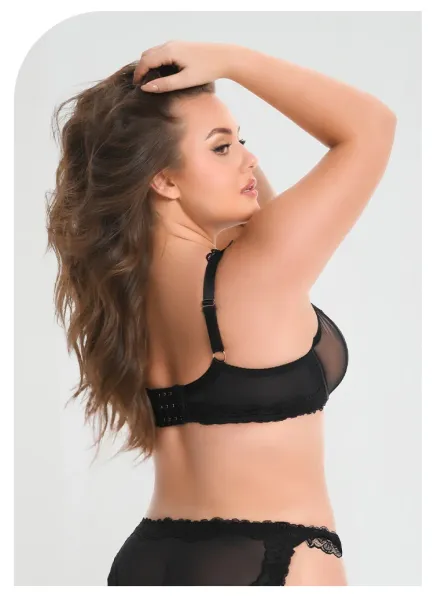 Design Lace-Trimmed Sheer Mesh Bralette in Dusty Rose Underwear - 23