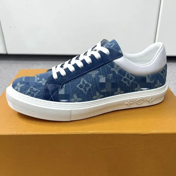 Louis Vuitton Trainer Low Beige Monogram Canvas Sneakers - 2