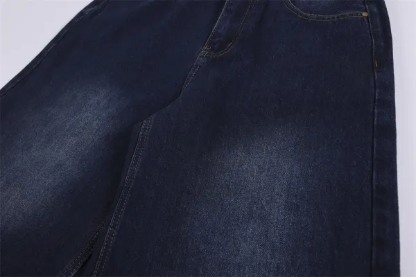 Rhude Denim Shorts Navy with Embroidered Logo - 9