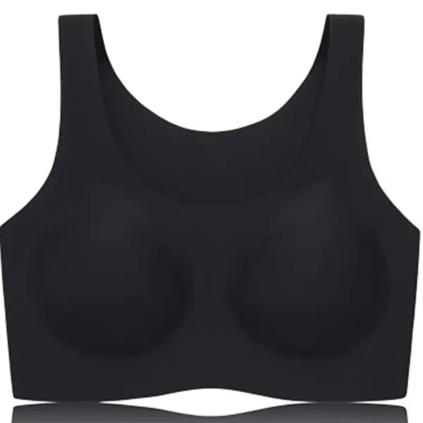 Design Seamless Wireless Bra Black Underwear - 1