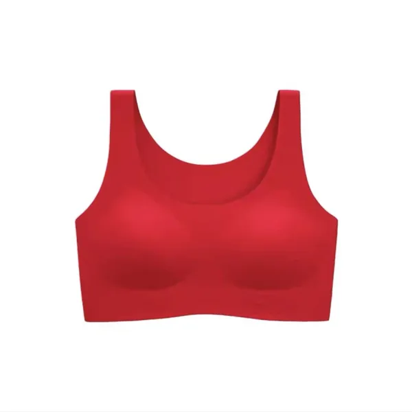 Design Seamless Red Sports Bra Vest Top - 1