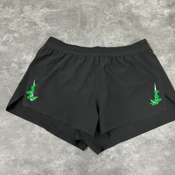 Design Running Shorts Orange with Green Logo - 6