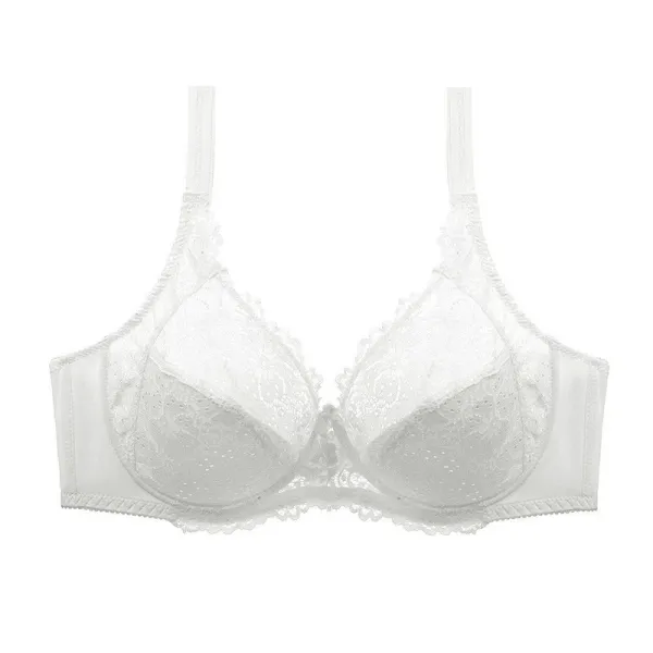 Design Lace-Trimmed Emerald Green Underwire Bra Underwear - 15