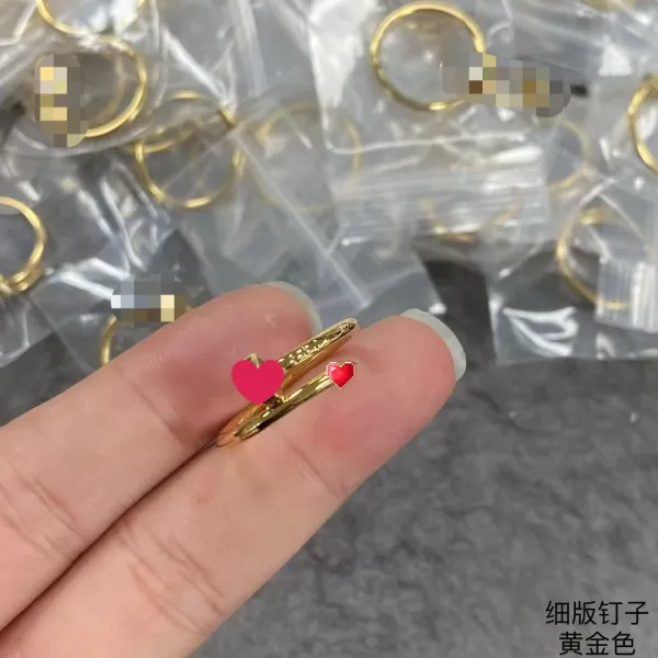 Design Fine Version Rivet Gold Color Ring Jewelry - 1