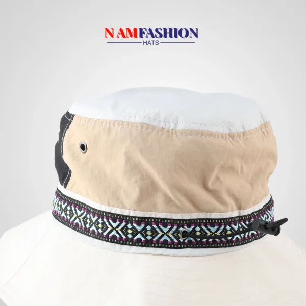 Design N AM Fashion Patchwork Bucket Hat Army Green Hats - 7