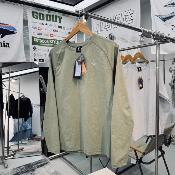 Design C Brand Long Sleeve Base Layer Gray T-Shirt Base Layer - 12