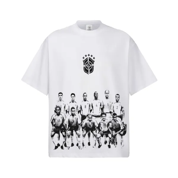 CBF Brazil National Team 2002 World Cup Squad White T-Shirt - 1