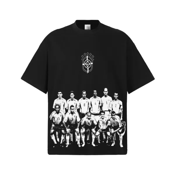 CBF Brazil National Team 2002 World Cup Squad Black T-Shirt - 1