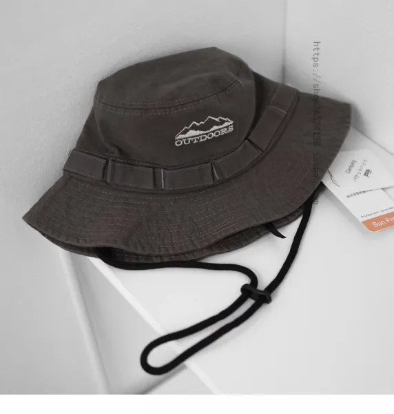 Design Outdoor Brand Bucket Hat Charcoal Gray Hat Bucket Hat - 1