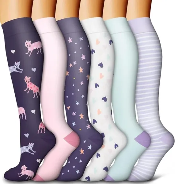 Design Cat-Themed Knee-High Socks Set Multicolor Socks - 9