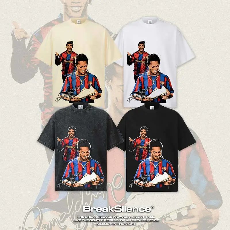 BreakSilence Graphic Print Off-White Oversized T-Shirt