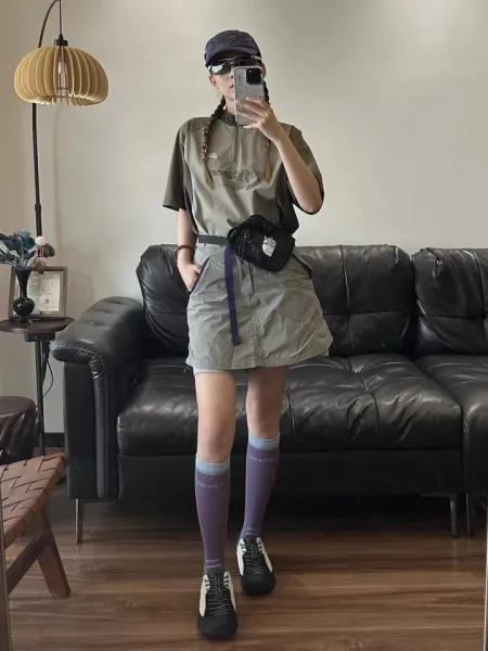 Design UXIAOYONG Functional Skirt Purple Technical Shorts - 3