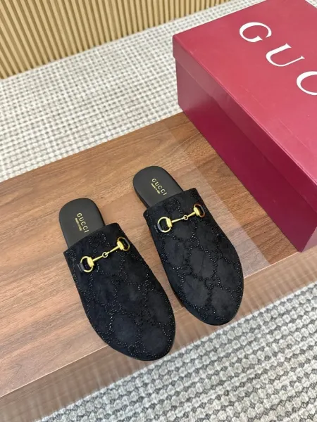 Gucci Princetown Horsebit Mule Beige Suede Slippers - 3