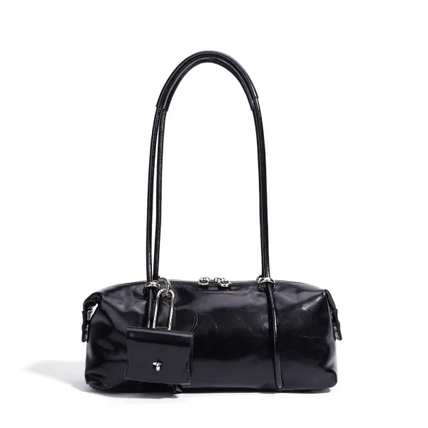 Balenciaga Hourglass Mini Black Patent Leather Handbag - 1
