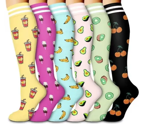 Design Cat-Themed Knee-High Socks Set Multicolor Socks - 16