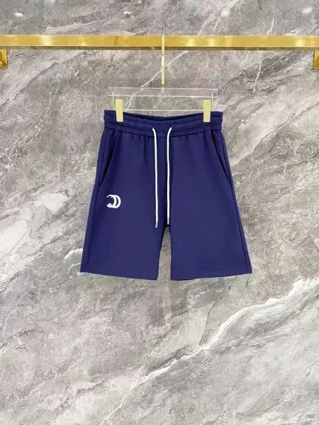 Design Logo-Embellished Navy Drawstring Shorts - 1