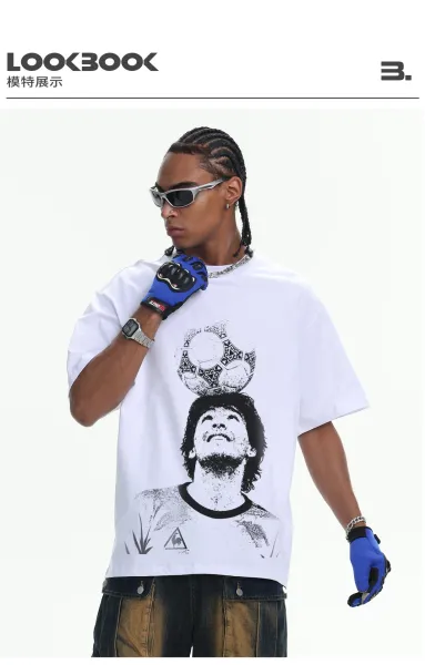 Le Coq Sportif x Messi Graphic Print Beige T-Shirt - 16