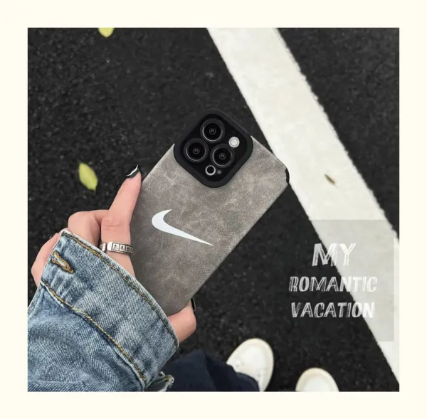 Nike Swoosh Velvet Case Deep Charcoal Phone Case - 3
