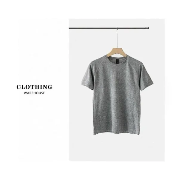 Design Textured Performance T-Shirt Gray - 31